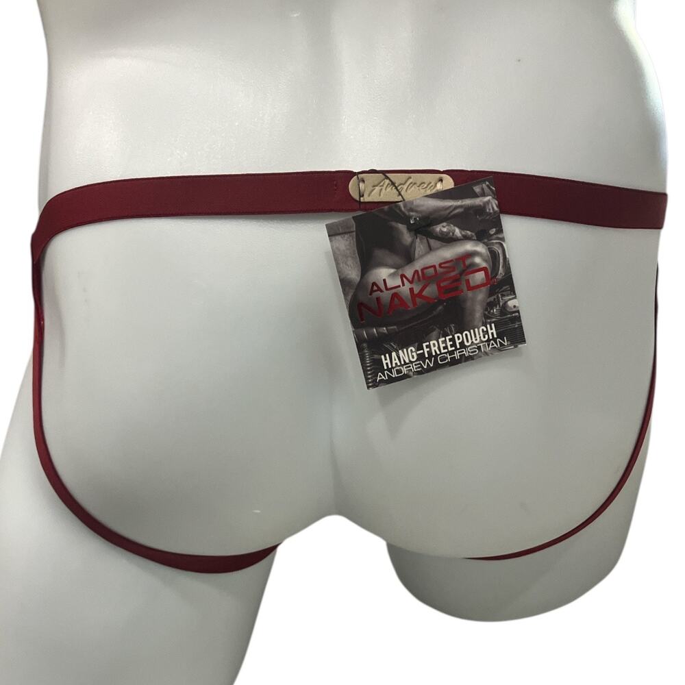 Andrew Christian ALMOST NAKED No-Show Ultra Low-Rise Jock Burgundy 2XL - Picture 3 of 7